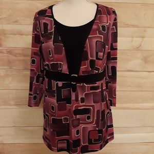 Lane Bryant 14/16 Layered Shimmering Blouse